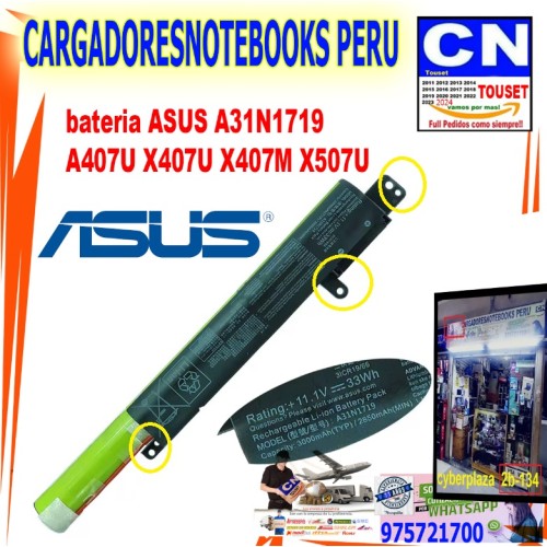 BATERIA PARA ASUS A31N1719﻿ X407 X507 X407U F407
